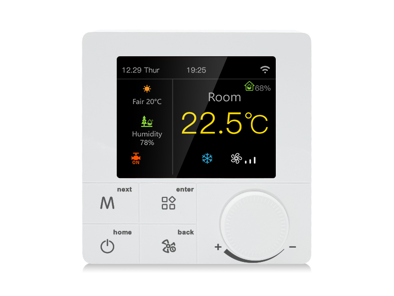 RGB Farbiger LCD-Bildschirm 3A Smart Wi-Fi Fan Coil Thermostat