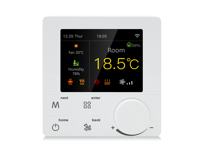 Intelligenter LCD-Thermostat mit kapazitivem Touchscreen, RGB-Farbdisplay