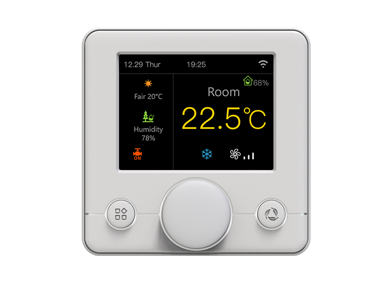 Thermostat de ventilo-convecteur Modbus LCD 485 coloré RVB
