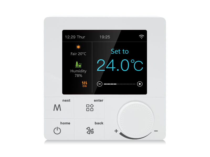 Thermostat de ventilo-convecteur Modbus LCD485 coloré RVB